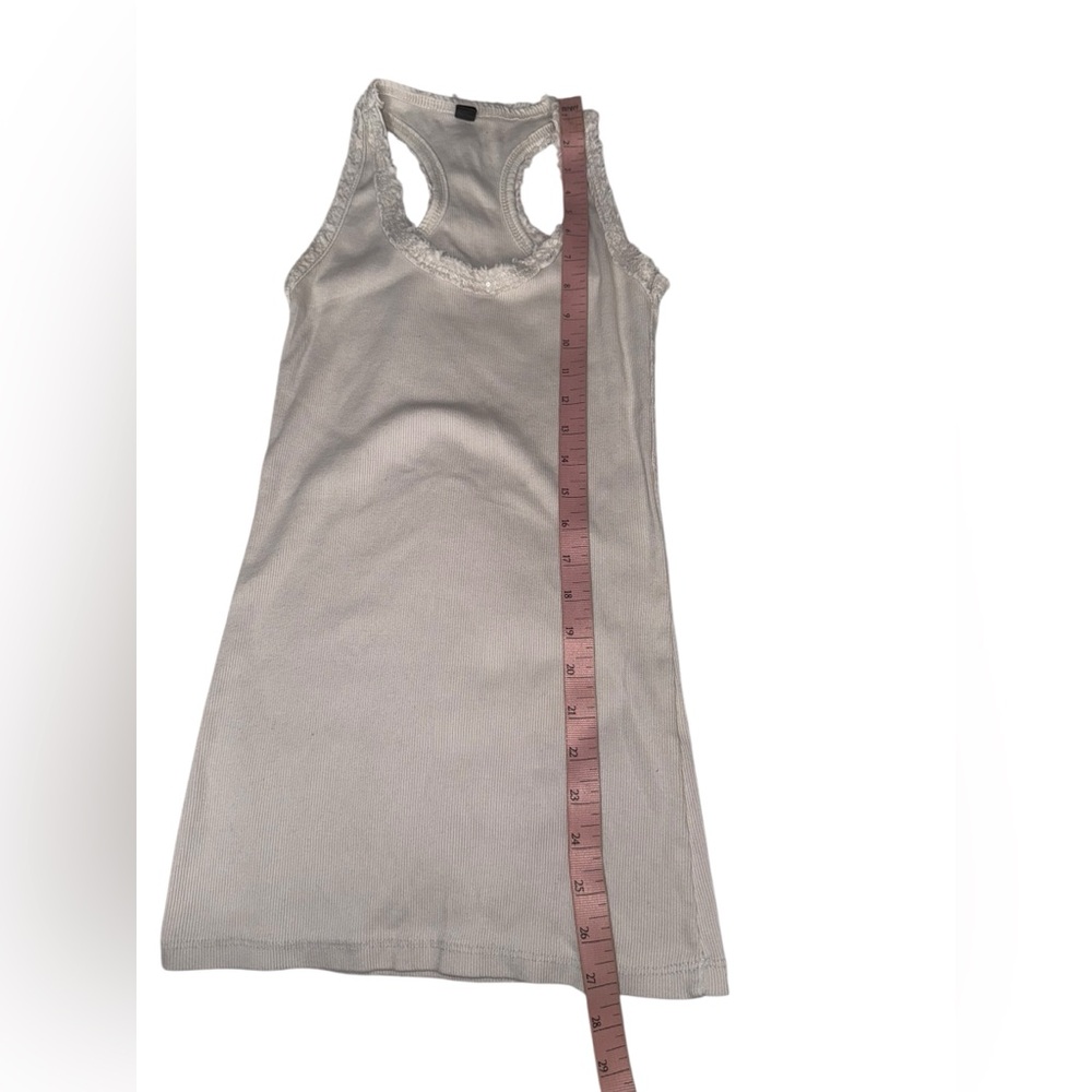 Venti6 Light Gray Sequin Trim Tank Top Size Small - Picture 4 of 6